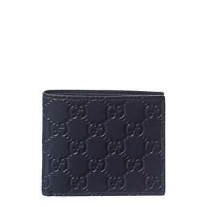 Gucci Gg Leather Wallet, Black